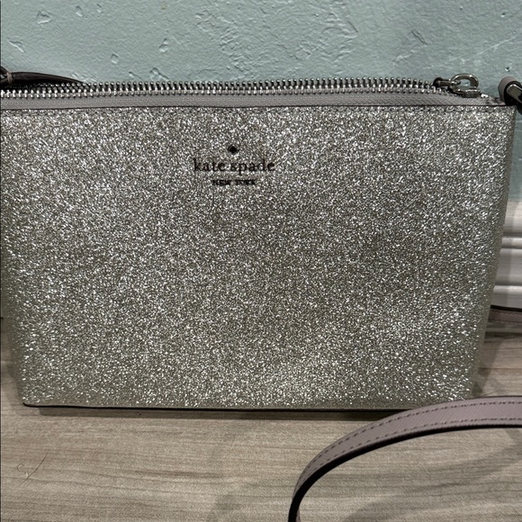 kate spade Handbags - Kate Spade Sparkling Silver Crossbody Bag